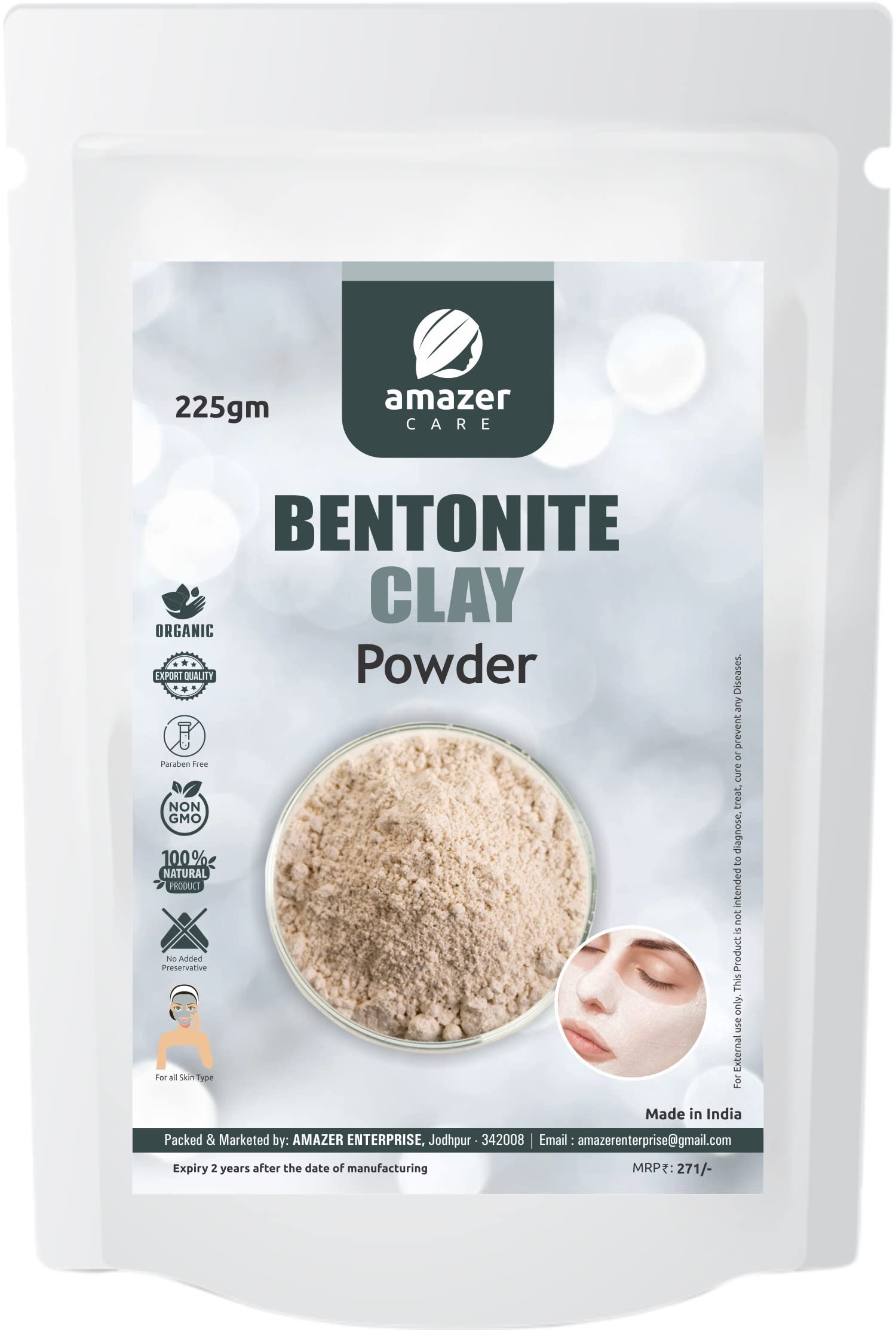 AmazerCare Bentonite Clay Powder