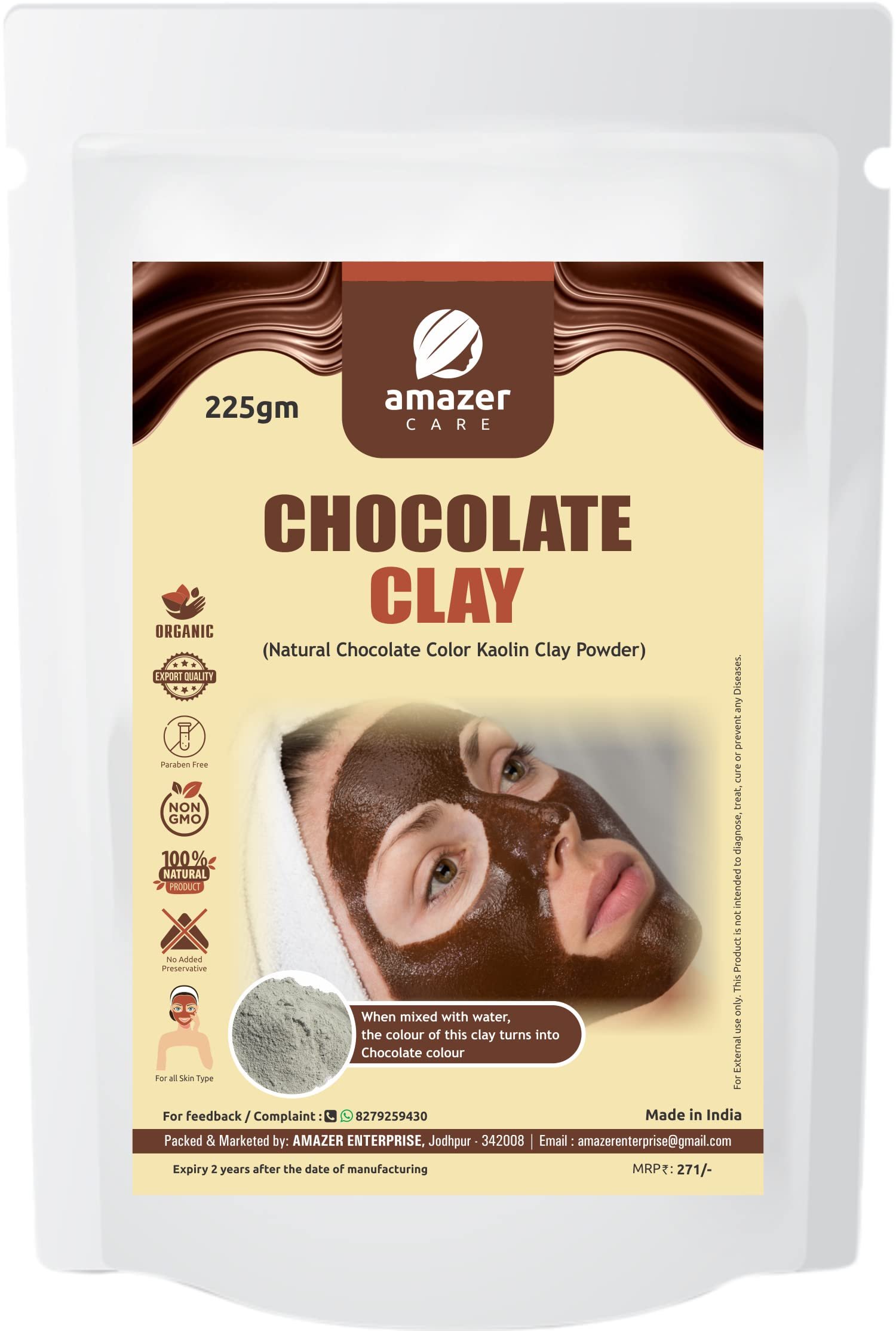 AmazerCare Chocolate Clay Powder