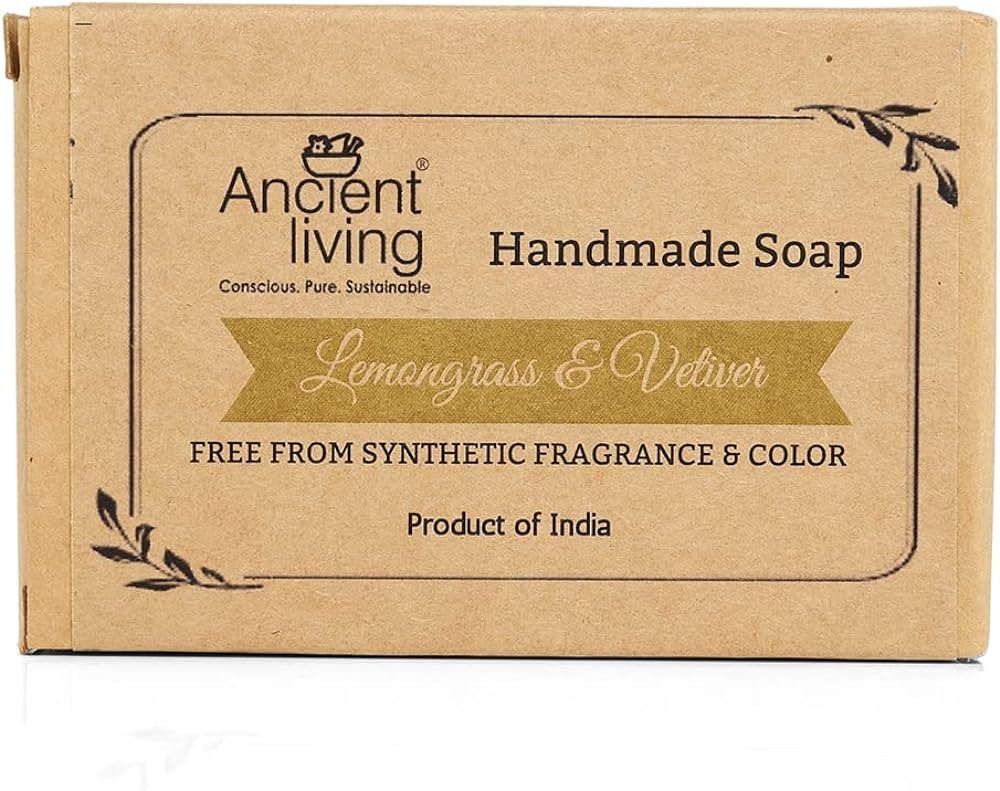 Ancient Living Lemongrass & Vetiver Luxury Handmade Soap Set - 2