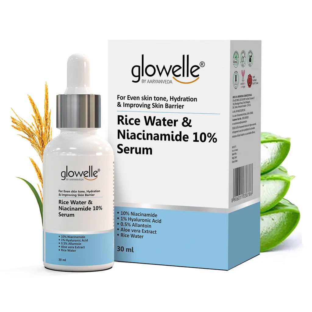 Aryanveda Glowelle -Rice water & Niacinamide 10% Serum