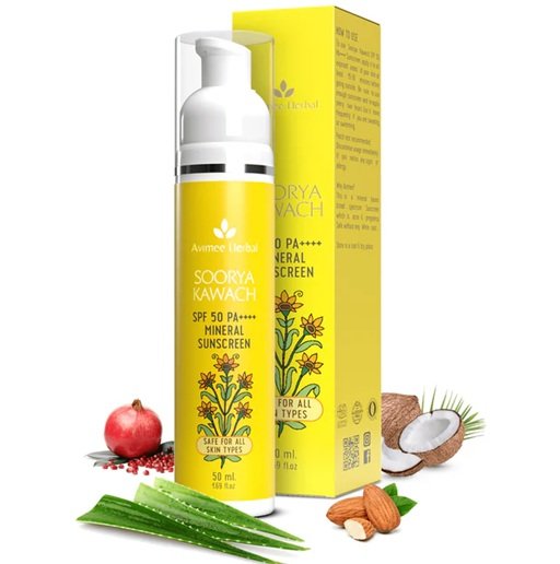 Avimee Herbal Soorya Kawach SPF50 PA++++ 100% Mineral Sunscreen