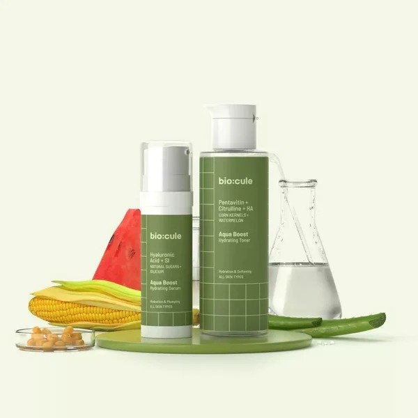 Biocule Aqua Boost Hydrating Serum + Toner Combo