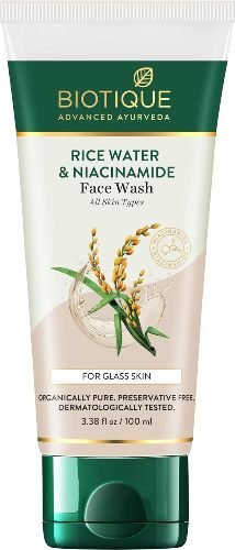 Biotique rice water & niacinamide gel face wash