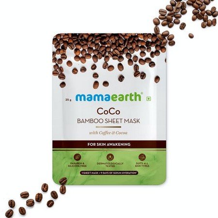 Mamaearth CoCo Bamboo Sheet Mask with Coffee and Cocoa 