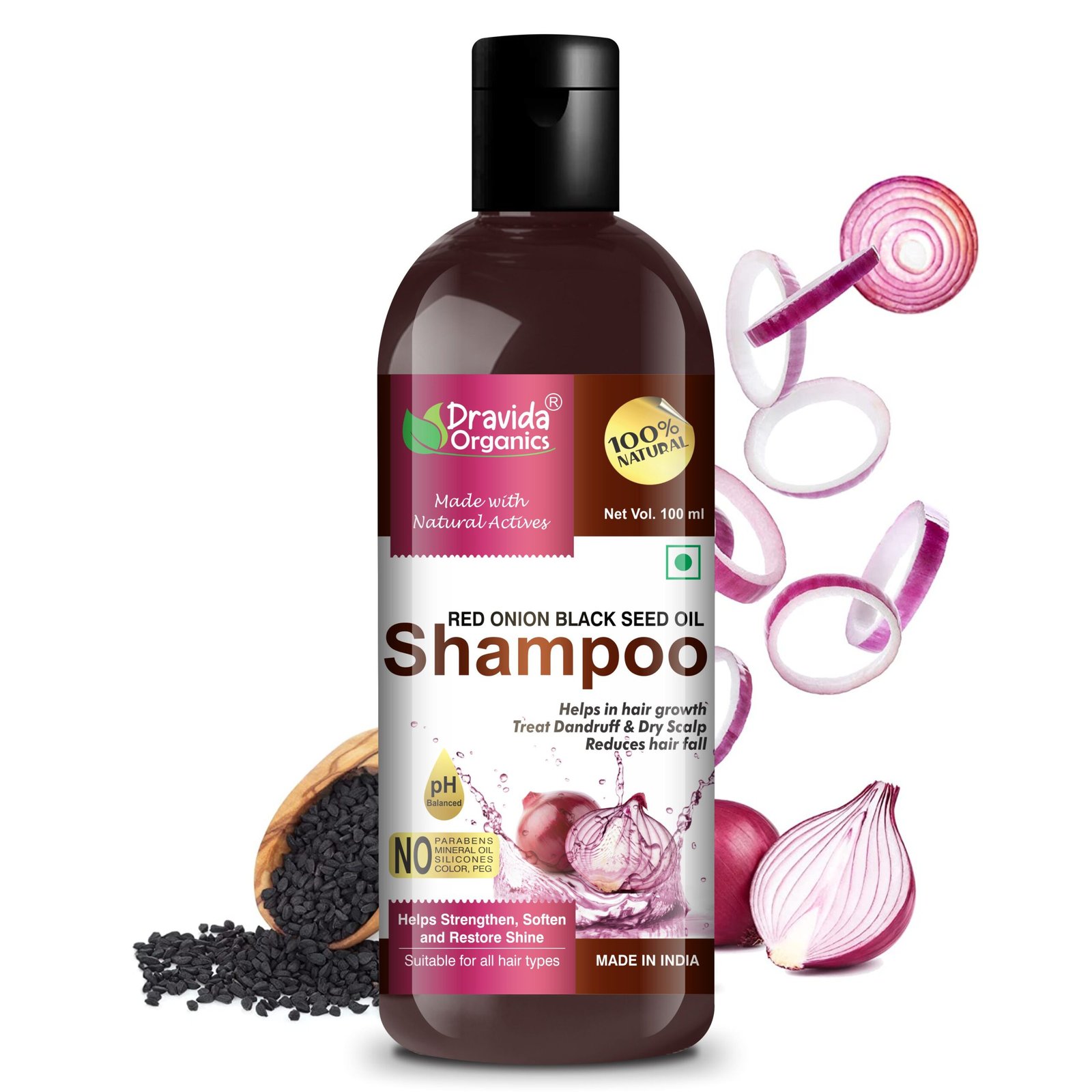 Dravida Organics Red Onion Shampoo