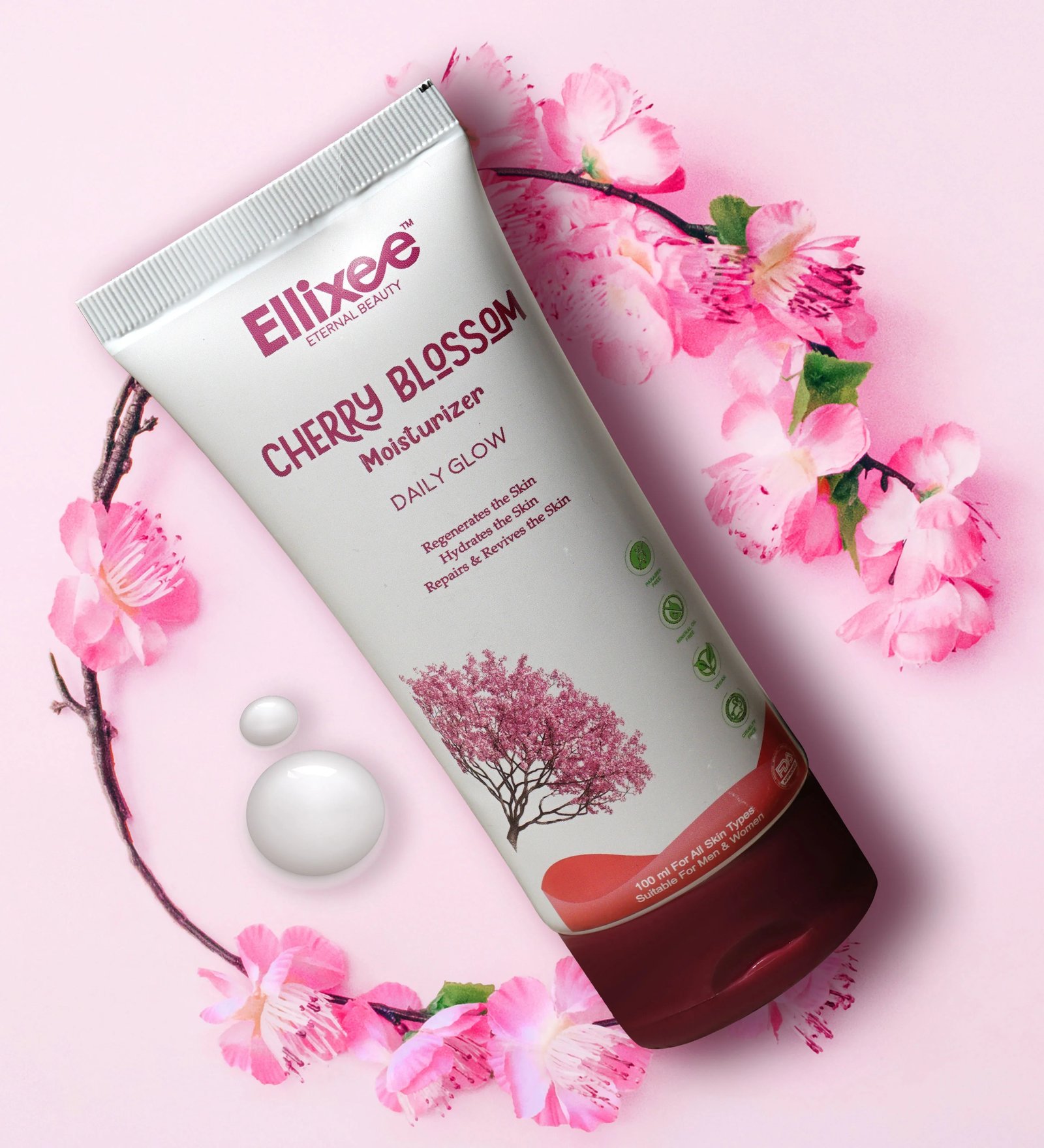 Ellixee  Cherry blossom + hydration moisturizer