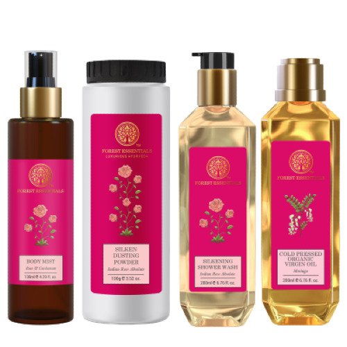 Forest Essential Indian Rose Body Care Layering Ritual