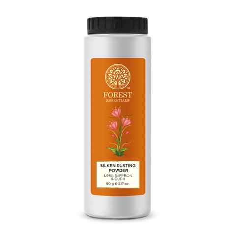 Forest Essentials Silken Dusting Powder Lime Saffron and Oudh