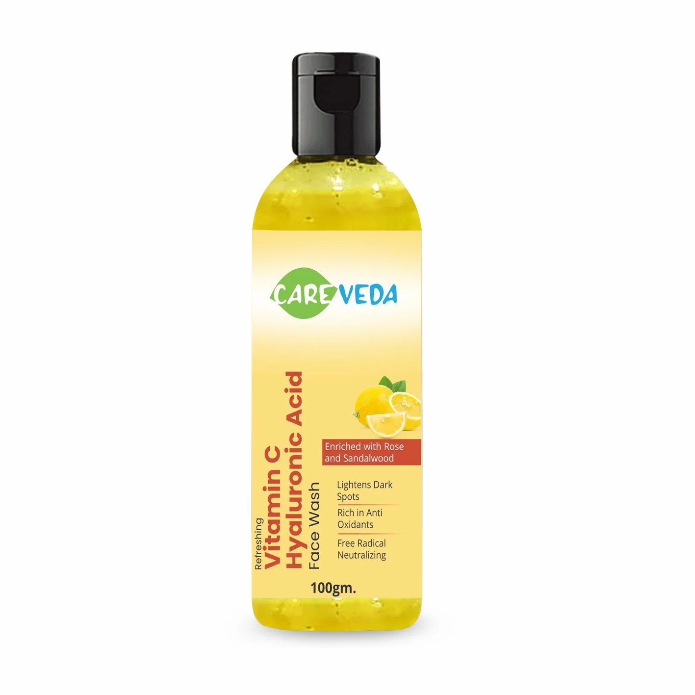 Globus Naturals CareVeda GlowGetter - Refreshing Vitamin C & Hyaluronic Acid Face Wash