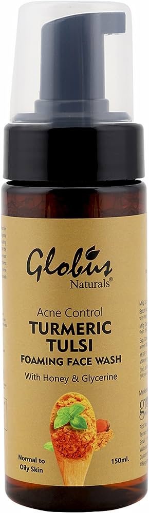 Globus Naturals Turmeric Tulsi Acne control Foaming Face wash