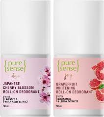 PureSense Hope Japanese Cherry Blossom + Joy Grapefruit Whitening Roll on Deo - Combo