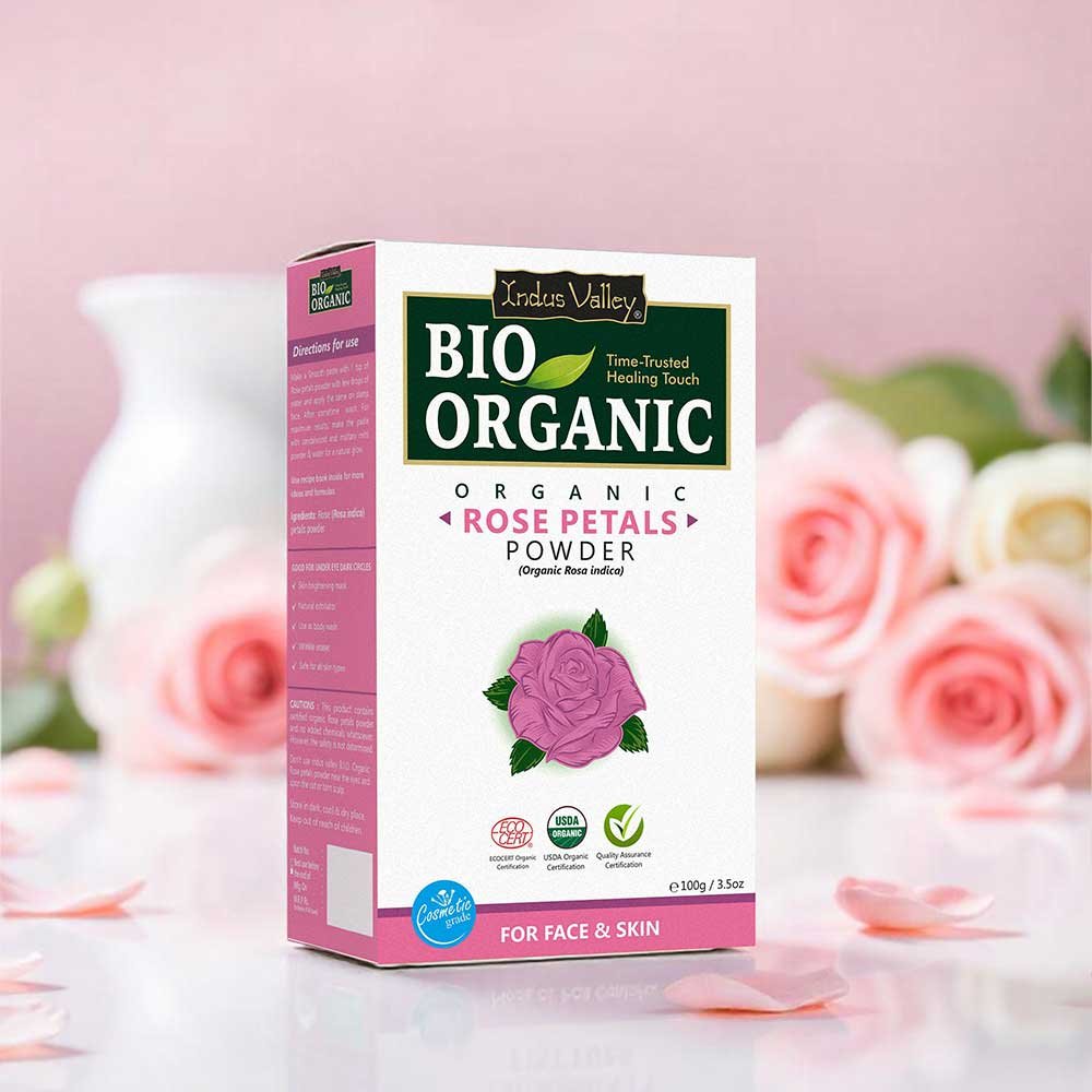 Indus Valley Bio Organic Rose Petals Powder