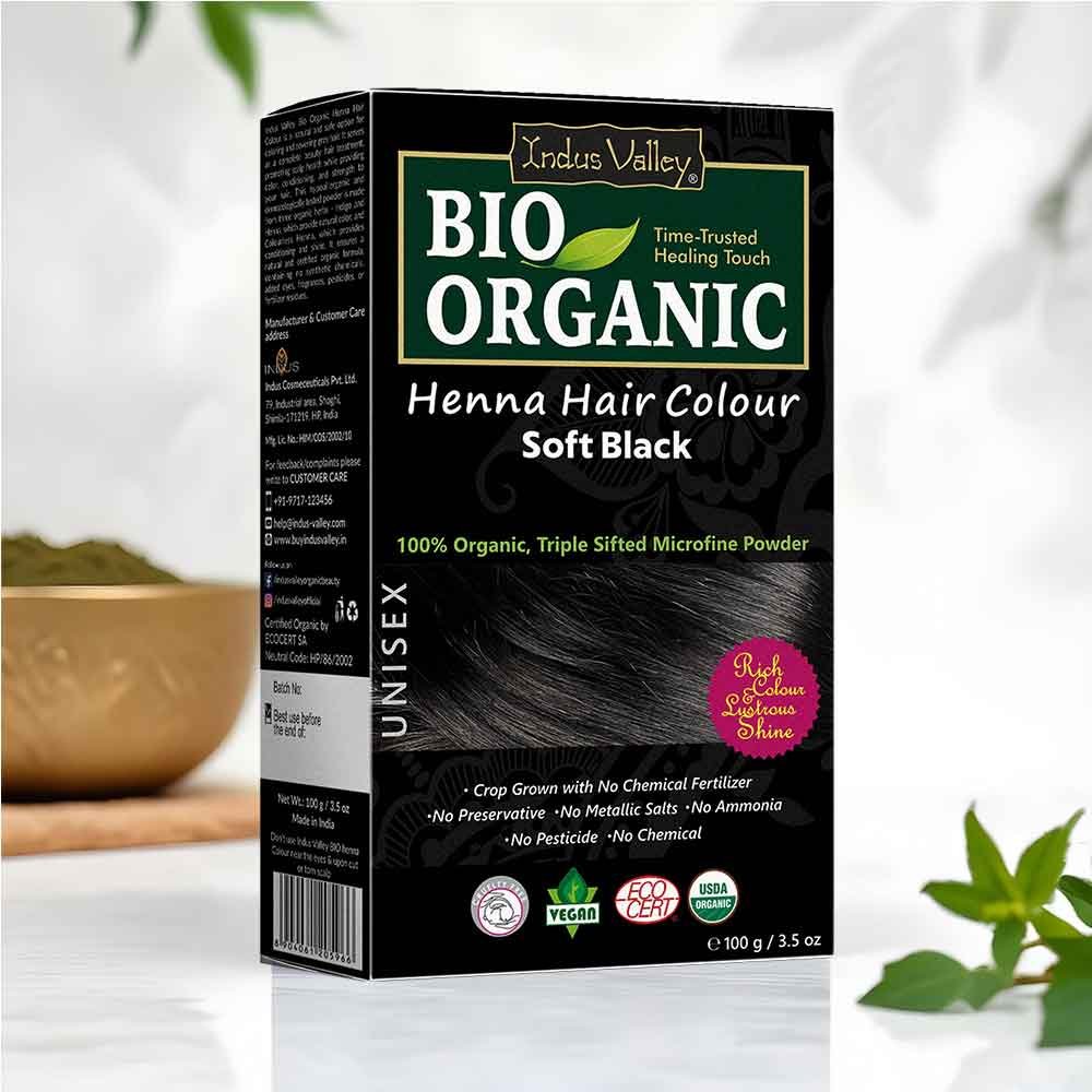 Indus Valley Bio Organic Soft Black Henna Hair Colour