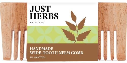 Just herbs Handmade Wide-Tooth Neem Comb