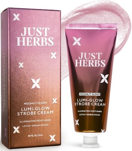Just herbs Lumi-glow Strobe Cream with Lotus and Sandalwood-Moonlit Gleam