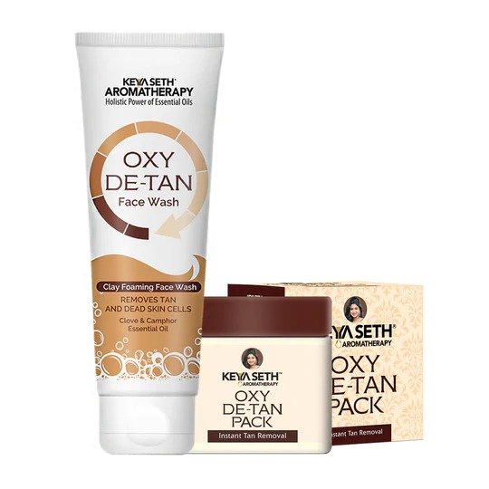 Keya Seth Oxy De Tan Clay Foaming Facewash & Face Pack Combo