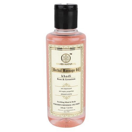Khadi Rose And Geranium Massage oil Without Mineral Oil