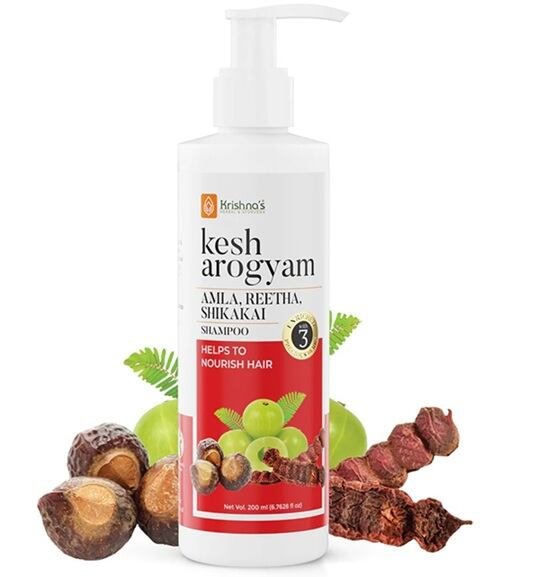 Krishna's Kesharogyam Reetha Shikakai Amla Shampoo