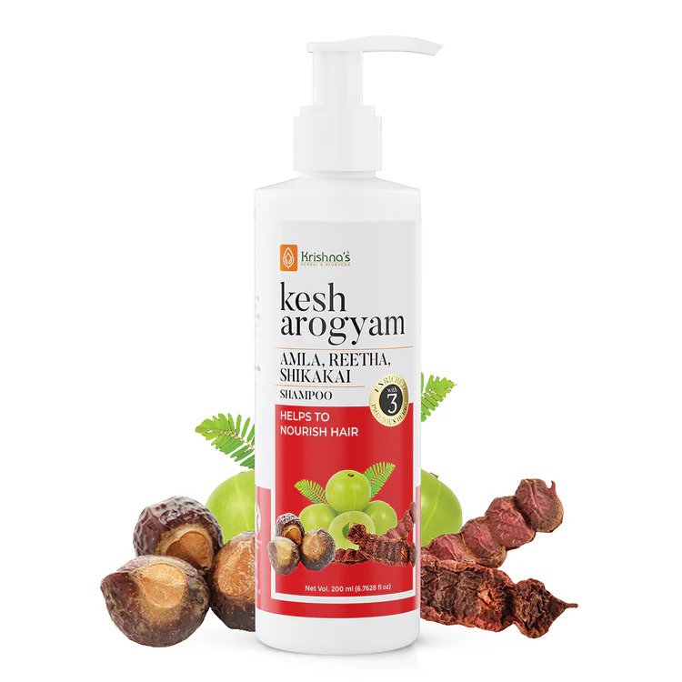 Krishna's Kesharogyam Reetha Shikakai Amla Shampoo