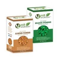 MR Ayurveda Almond Powder & Brahmi Powder - Combo Pack