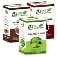 MR Ayurveda Amla Powder, Reetha Powder and Shikakai Powder Combo