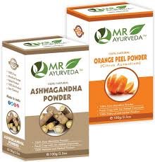 MR Ayurveda Ashwagandha Powder & Orange Peel Powder - Combo Pack
