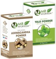 MR Ayurveda Ashwagandha Powder & Tulsi Powder - Combo Pack