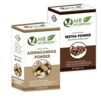 MR Ayurveda Ashwagandha Powder and Reetha Powder - Combo Pack