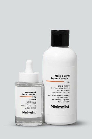 Minimalist Maleic Bond Repair Complex Hair Serum & Shampoo Duo