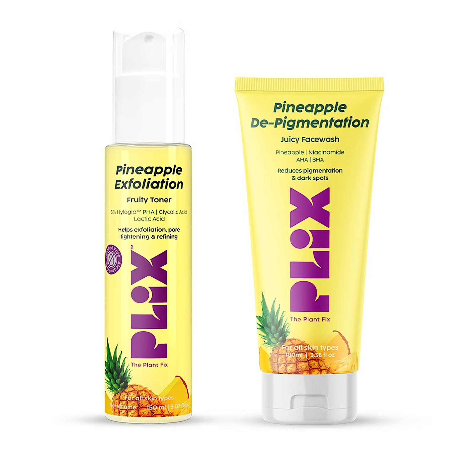 PLIX Pineapple Depigmentation Regime with Fruity Toner & Cleanser