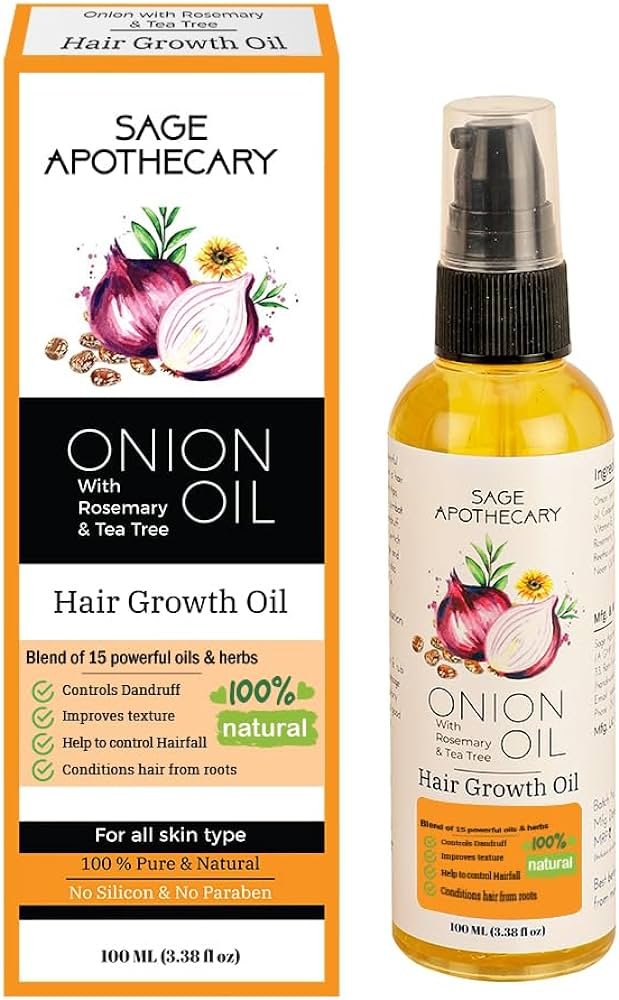 Sage Apothecary Onion, Rosemary & Tea Tree Hair Oil