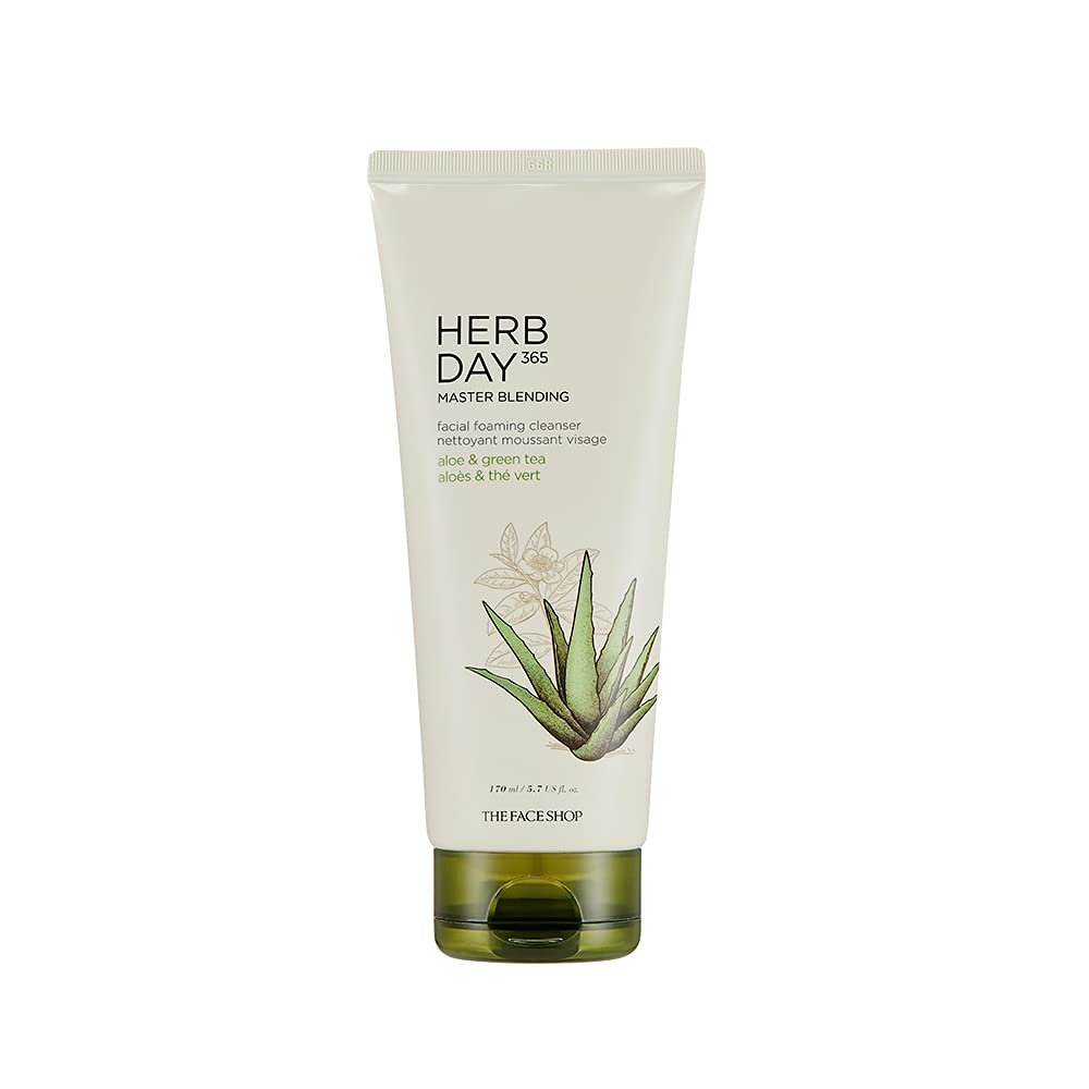 The Face Shop Herb Day 365 Foaming Cleanser - Aloe & Green Tea
