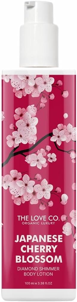 The Love Co Japanese Cherry Blossom Diamond Shimmer Lotion