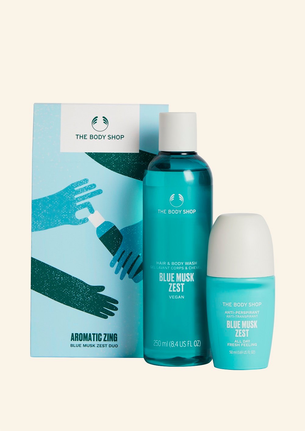 The body shop Aromatic Zing Blue Musk Zest Duo