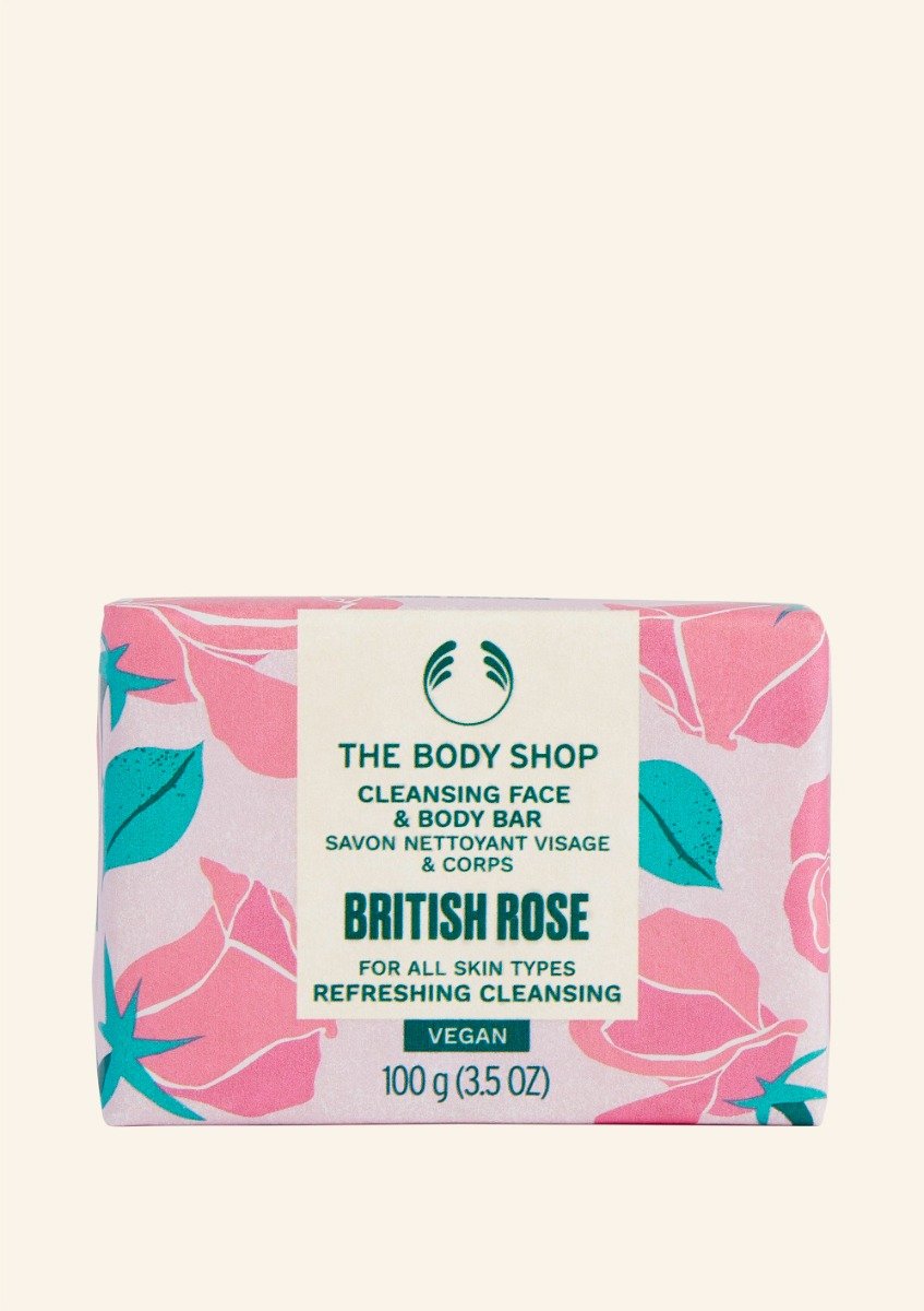 The body shop British Rose Cleansing Face & Body Bar