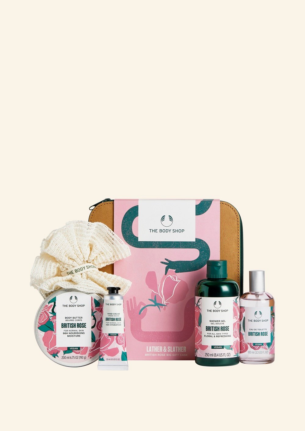The body shop Lather & Slather British Rose Big Gift Case