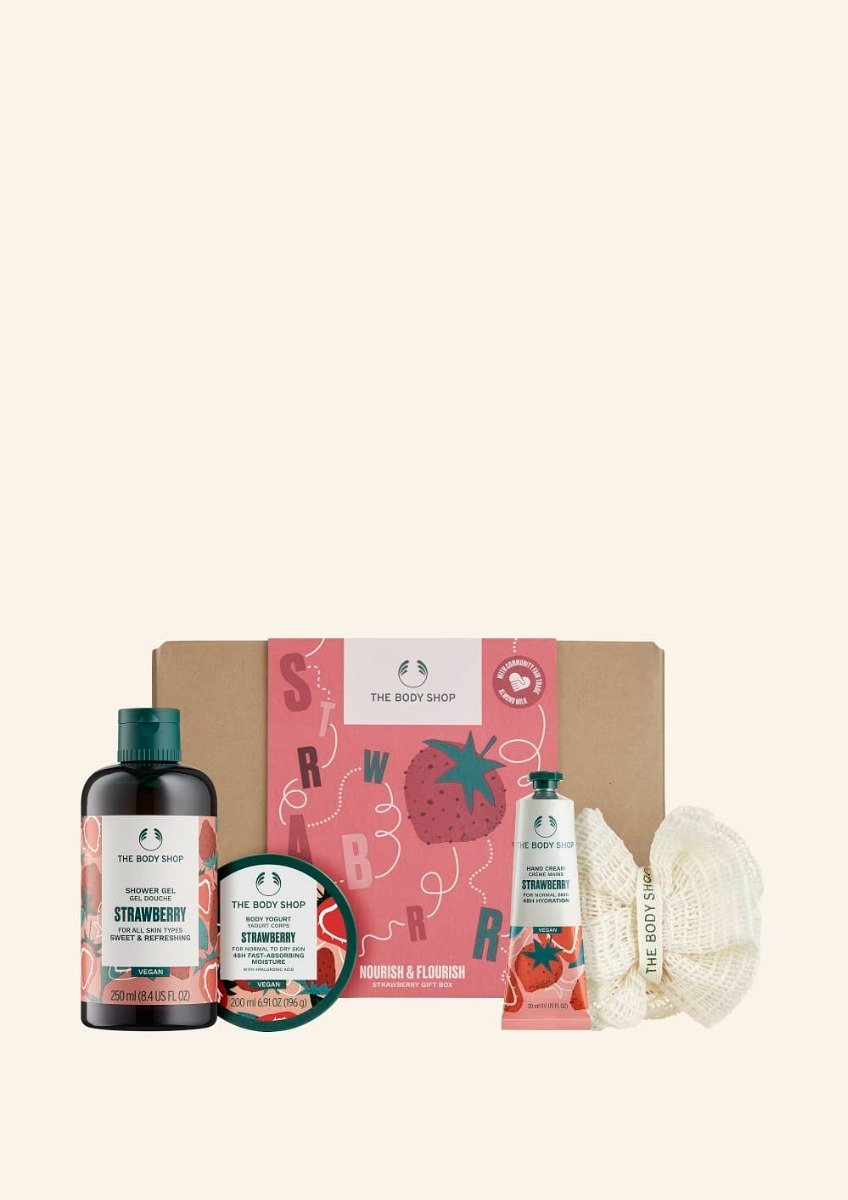 The body shop Nourish & Flourish Strawberry Gift Box