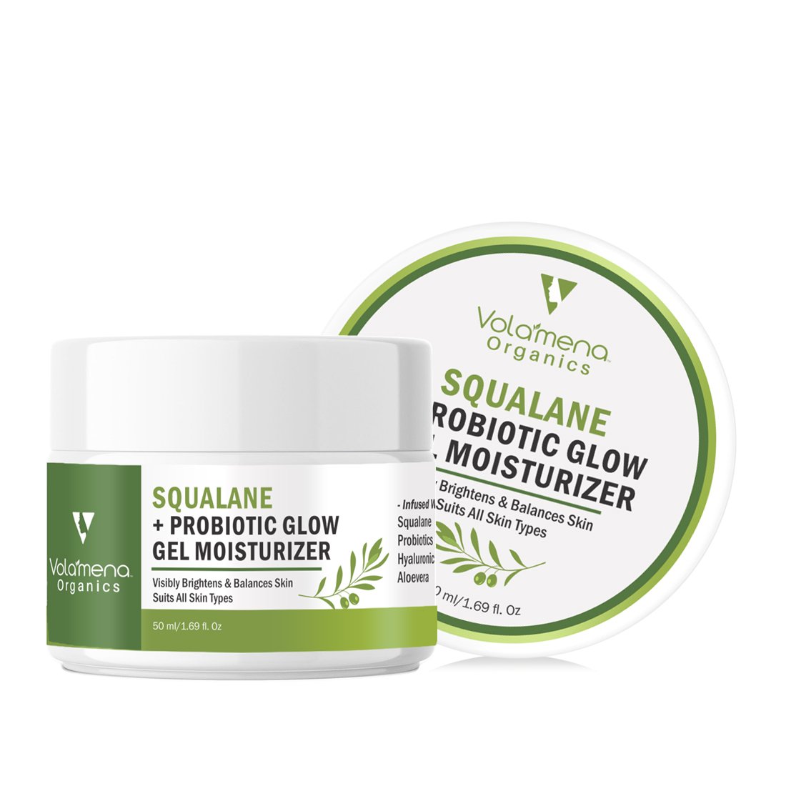 Volamena organics Squalane Probiotic Glow Gel moisturizer