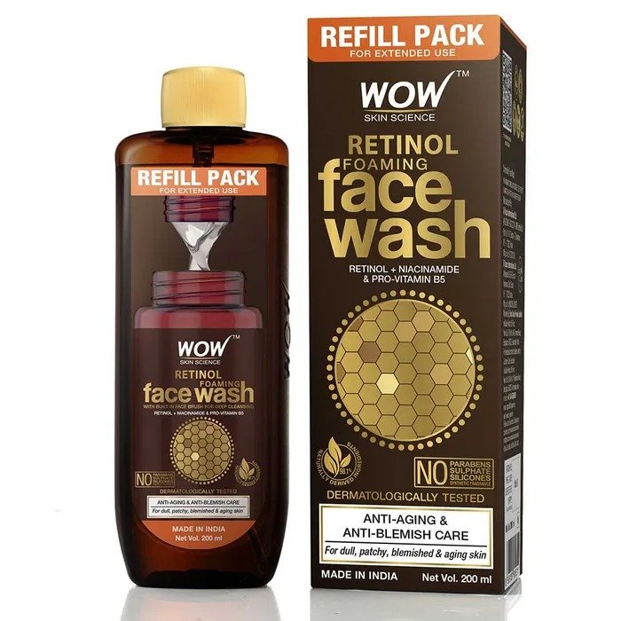 Wow Skin Science Retinol Foaming Face Wash Refill Pack