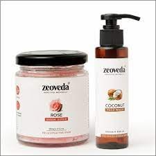 Zeoveda Rose Sugar Scrub + Coconut Face Wash Combo
