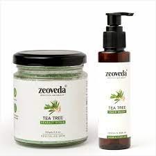 Zeoveda Tea Tree Scrub + Tea Tree Face Wash Combo