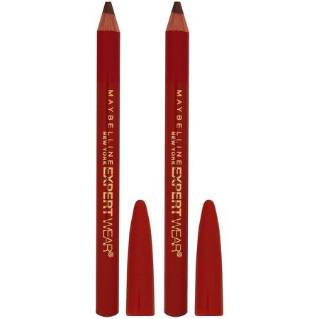 Maybelline New York Expert Wear Twin Brow and Eye Pencils Dark Brown 1 nos