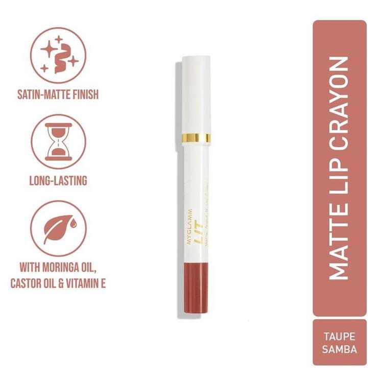 MyGlamm LIT Matte About It Lip Color - Taupe Samba