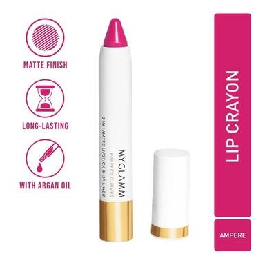 MyGlamm Perfect Curves Matte Lip Crayon - Ampere