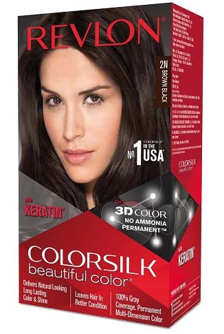 Revlon Colorsilk Beautiful Color Permanent Hair Dye Brown Black 2N