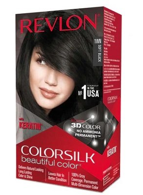 Revlon Colorsilk Beautiful Color Permanent Hair Dye Soft Black 1WN