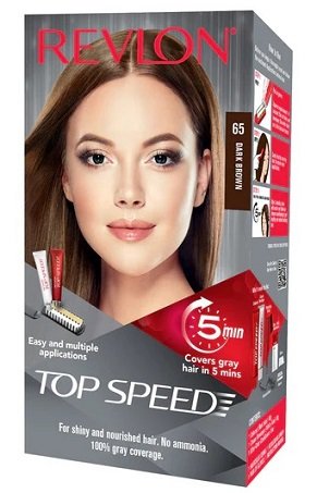 Revlon Top Speed Hair Color for Women Dark Brown 65